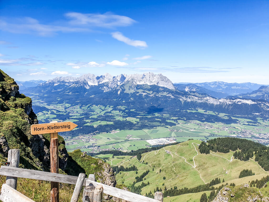 Klettersteig zum Kitzbüheler Horn mit Aussicht ins Tal