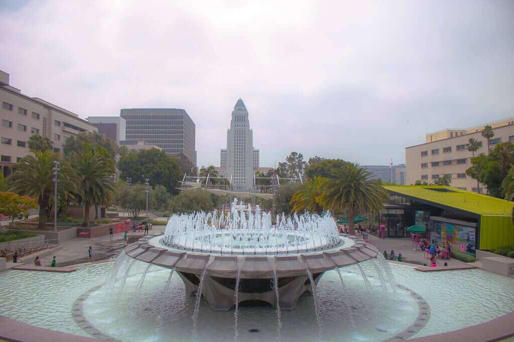 Los Angeles - Grand Park - City Hall - Springbrunnen