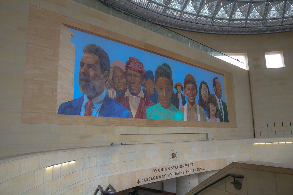 Los Angeles - Union Station - Gemälde an der Wand