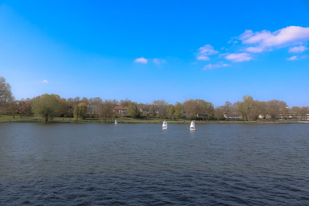 Münster - Aasee mit Segelbooten