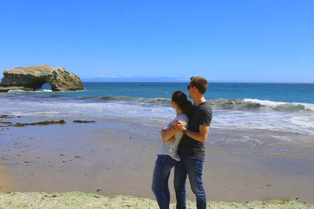 Santa Cruz - Natural Bridges - Fotoshooting mit Paar am Strand