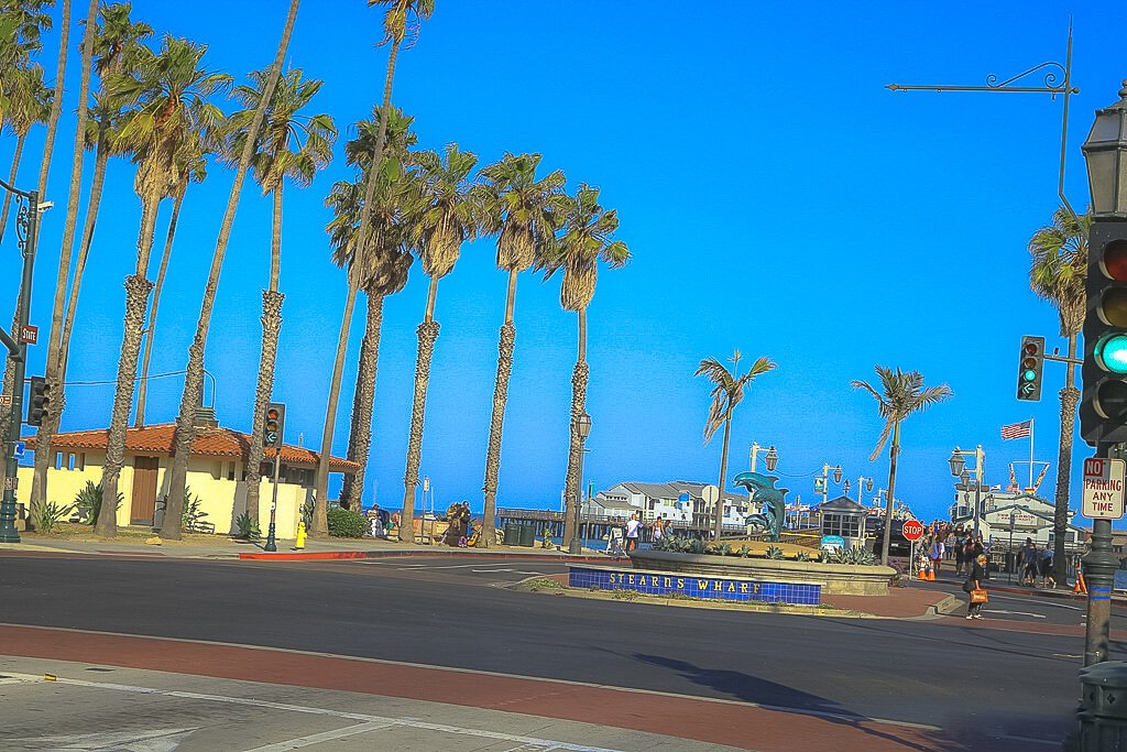 Santa Barbara - Stearns Wharf - Delfin-Statue
