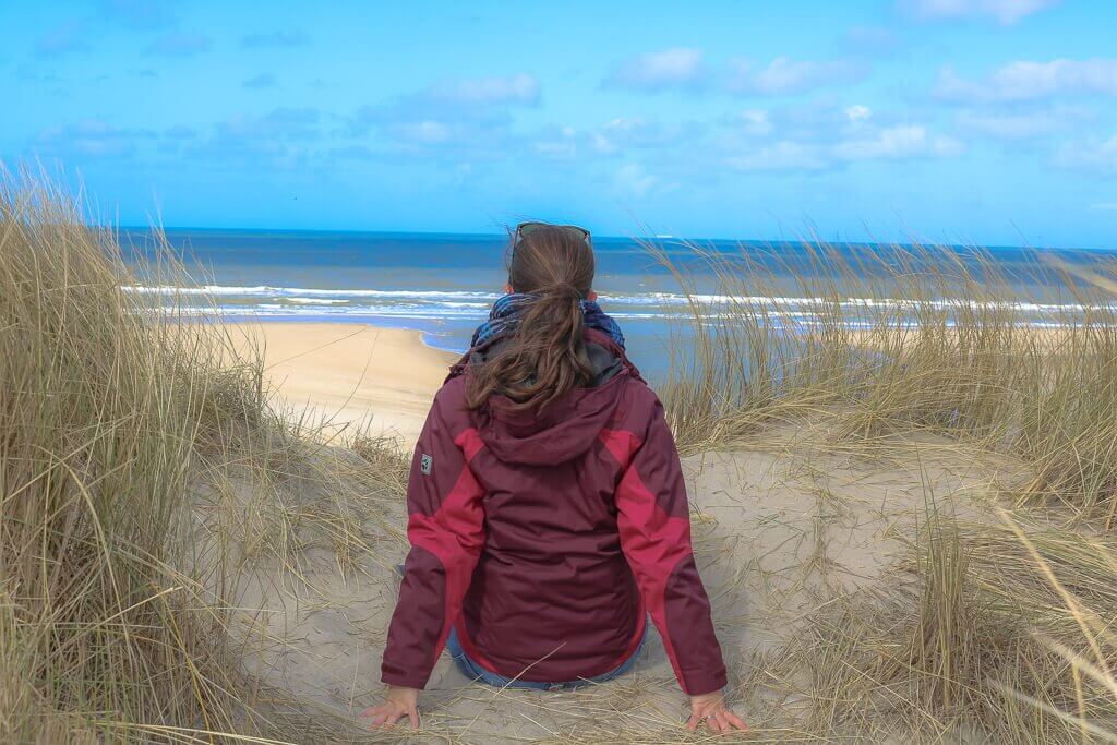 Texel - De Slufter - Dünen mit Blick auf das Meer