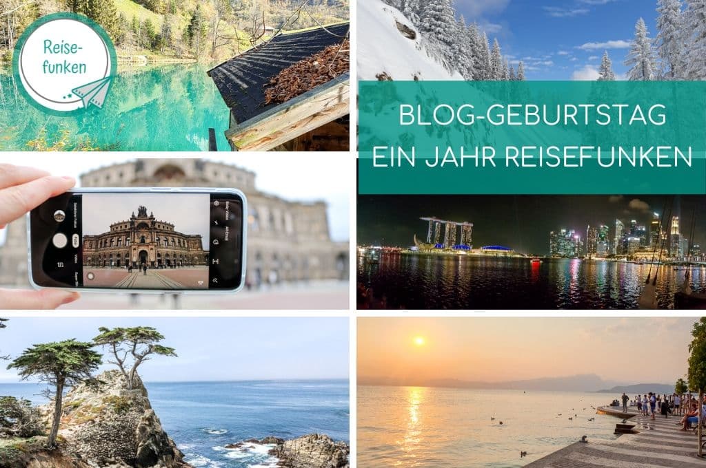 Collage mit verschiedenen Reisebildern